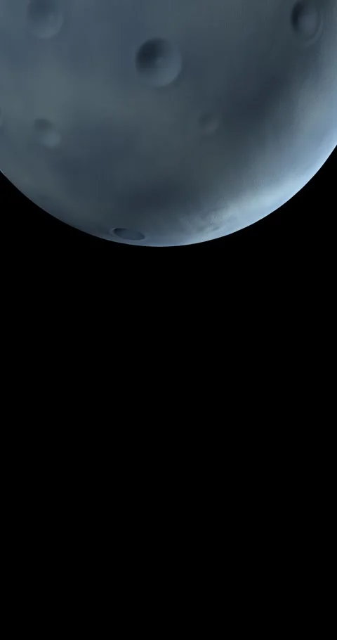 Looping animation of a stylized toy moon rotating on black background Stock Footage 336365870