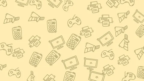 Looping animation tech doodle Stock Footage 335917927