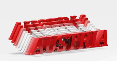 Looping animation of the text "Austria". Stock Footage 251634533