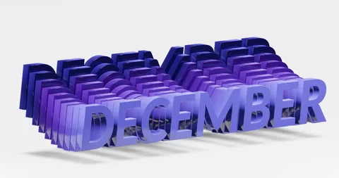 Looping animation of the text "DECEMBER". Stock Footage 252025874