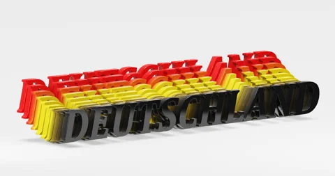 Looping animation of the text "Deutschland". Stock Footage 251634584