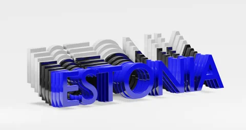 Looping animation of the text "Estonia". Stock Footage 251634617