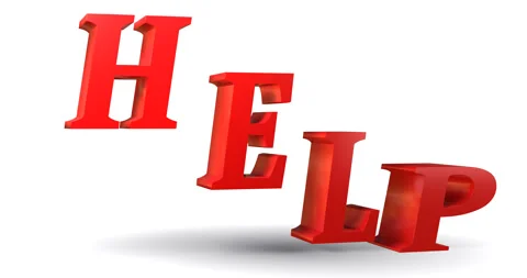 Looping animation of the text "HELP". Stock Footage 252032310