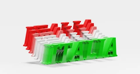 Looping animation of the text "Italia". Stock Footage 251634653
