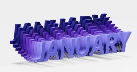 Looping animation of the text "JANUARY". Stock Footage 251676032
