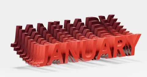 Looping animation of the text "JANUARY". Stock Footage 251676033