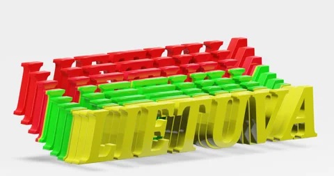 Looping animation of the text "Lietuva". Stock Footage 251634723