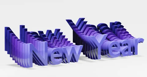 Looping animation of the text "New Year". Stock Footage 252027625