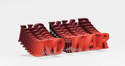 Looping animation of the text "NO WAR". Stock Footage 251634465