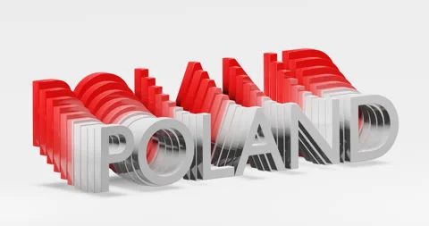 Looping animation of the text "Poland". Stock Footage 251634691