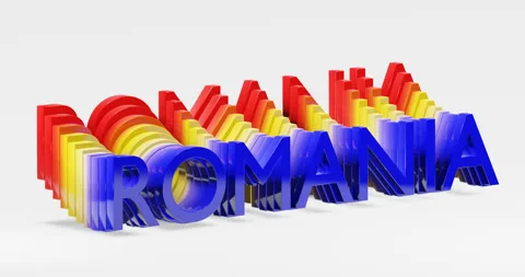 Looping animation of the text "Romania". Stock Footage 251634746