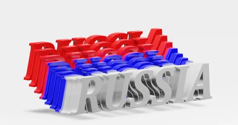 Looping animation of the text "Russia". Stock Footage 251634752