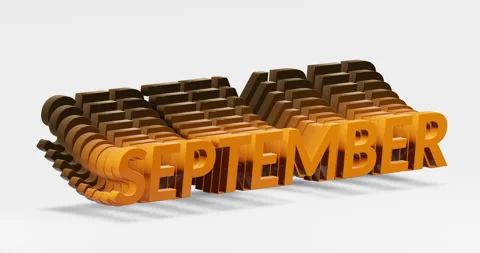 Looping animation of the text "SEPTEMBER". Stock Footage 252024274