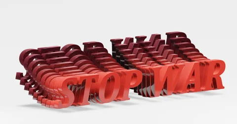 Looping animation of the text "STOP WAR". Stock Footage 251634514