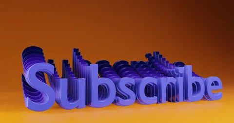 Looping animation of the text "Subscribe". 3d 4k. Waving Copies. Stock Footage 252371619
