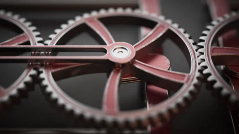 Looping animation of two gear mechanisms 스톡 동영상 271664463