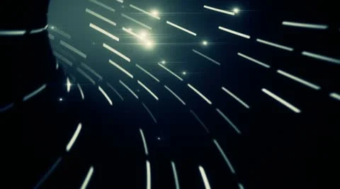 Looping animation of a wormhole, blue lights and sparks. Stock Footage 12431785