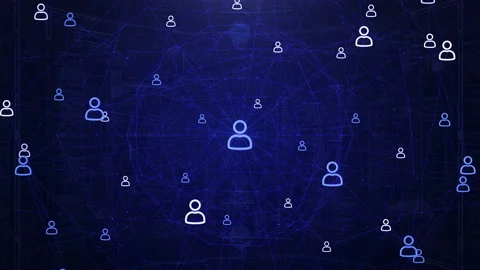 Looping animation.People connected with ... | Stock Video | Pond5