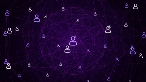 Looping animation.People connected with plexus lines. Stock Footage 102296093