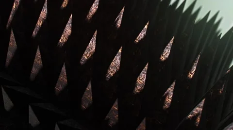 Looping array of scary spikes under dramatic lighting, version 4 库存影片 62734545