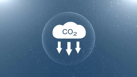 Looping artistic carbon dioxide cloud icon animation Stock Footage 337658211