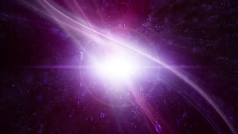 Looping artistic cyberspace binary data light animation Stock Footage 333215479