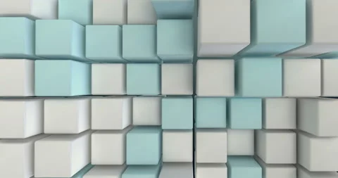 Looping background with 3d cubes Stock Footage