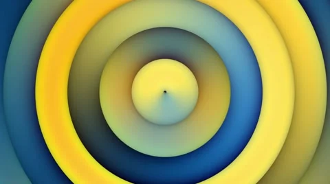 Looping Background Animation Blue Yellow Concentric Circles Stock Footage 65516575