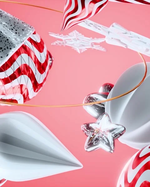 Looping background of Christmas balls and decorations	 Video stock 319119566