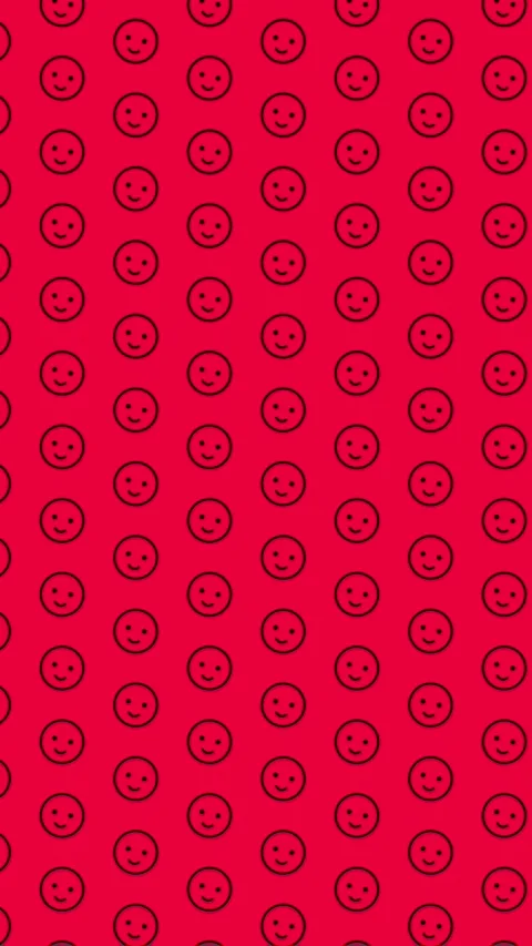 A looping background of emoticons with a black outline and a changing facial Stock Footage 311011923