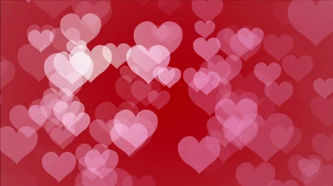 Looping background of hearts with bokeh particle imagery effects Stock Footage 39841525