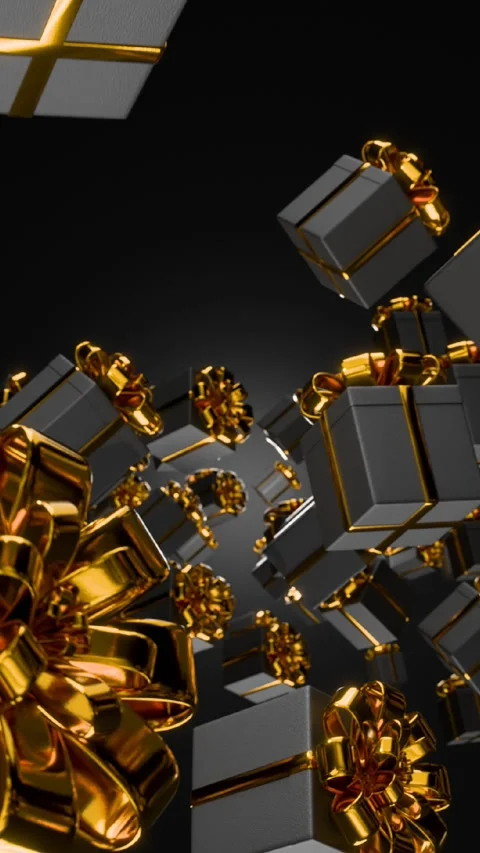 Looping background with present Video stock 293510684