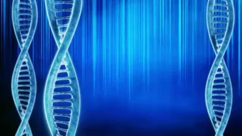 Looping background science with DNA molecule Stock Footage 98247349