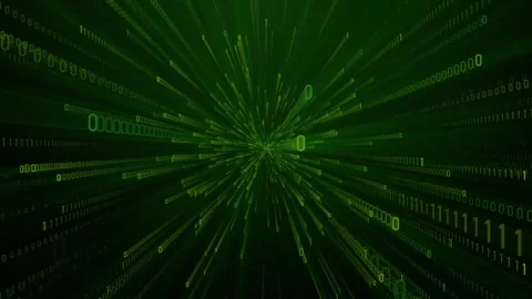 Looping background video with moving binary code in the matrix style Stock Footage 251866053