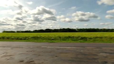 Looping backgrounds. 360 camera spin, country road. Stock Footage