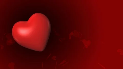 Looping beating heart animation Be My Valentine in French, Sois Ma Valentine Stock Footage 100521006