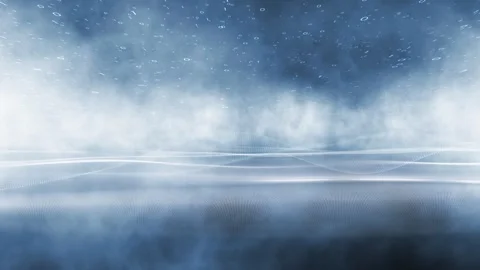 Looping binary numbers and waves network animation Stock Footage 332814649