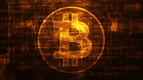 Looping bitcoin background Stock Footage 49975843