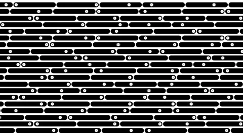 Looping black and white animation with moving black bars and white ball with Stock Footage 262899141