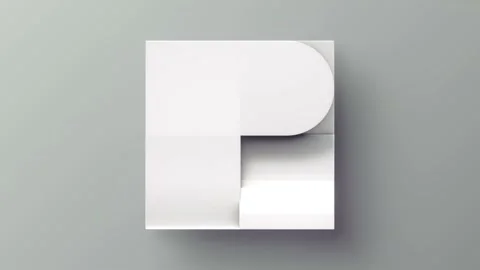 Looping black and white optical art animation. Geometric background. 3d render Stock Footage 308447048
