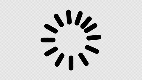 Looping Black Loading Spinner Alpha Channel 4K Stock Footage 334592238
