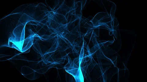 Looping Blue Abstract Ethereal Waves Stock Footage 345660032