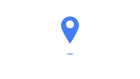 Looping blue map pin dot animation Video stock 313518237