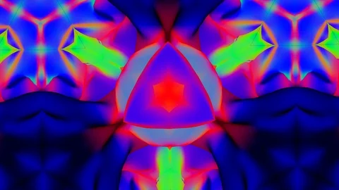 Looping blue neon structure. Colorful Abstract Turtle Shell Fluid Cells Retro Stock Footage 86012987
