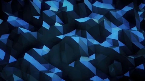 Looping Blue Polygonal surface. Stock Footage 74373262