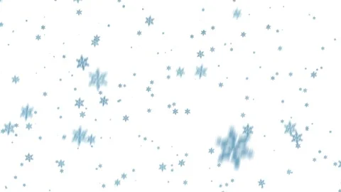 Looping blue snowflakes on transparent background (green screen and Tracking Stock Footage 166369232