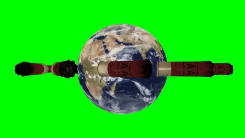 Looping Bullets turn around the world Stock Footage 164560426