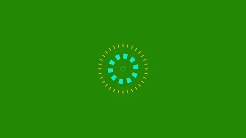 Looping burst of concentric glowing circles with radiant energy. 4K Green S.. Stock Footage 310711520