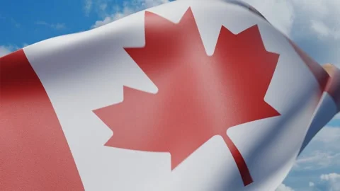 Looping Canadian flag Stock Footage 287920684
