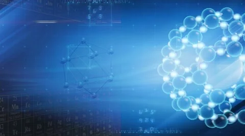 Looping chemical elements background with Periodical Table Stock Footage 52587425